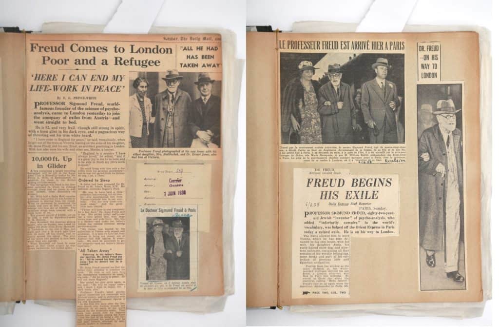 Notícias de jornal, Freud exilado.
