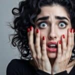 imagem de mulgher assustada representando psicólogo online agora